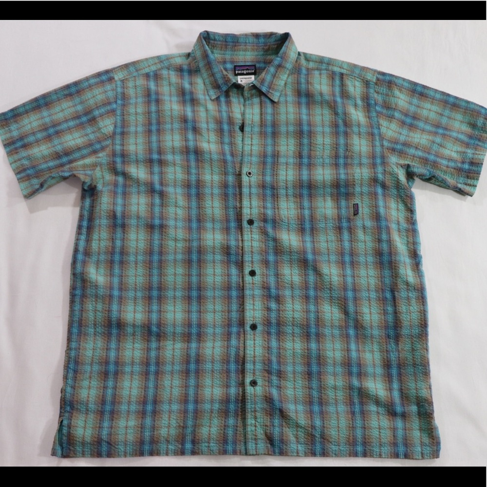 Patagonia Men's XL Casual Dress Shirt Teal Blue
